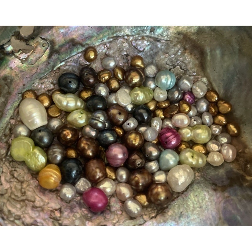 Cultured Fresh Water Pearl Bead Mix 3-20mm Mixed Shapes & Colors